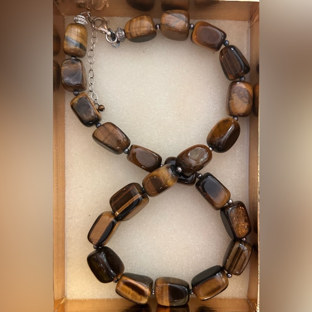 Brown beaded necklace